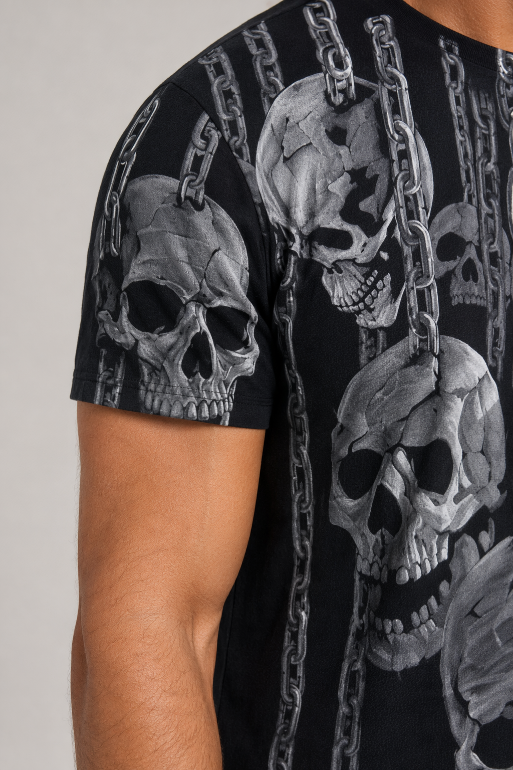 Vintage Skull Graphic Tee for Men Style 5