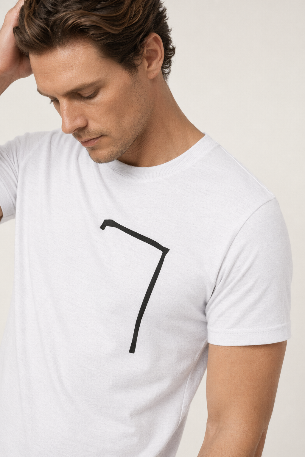 Angle Shaped Men's Tee: A Unique Twist to Your Style Solid White Blend