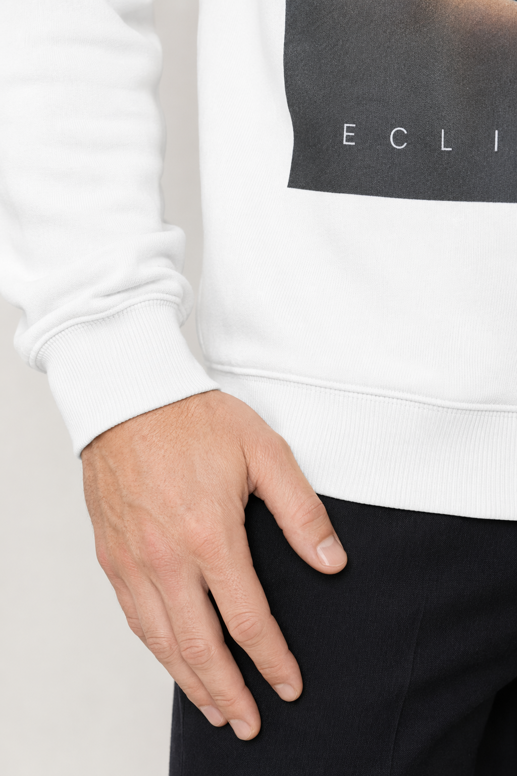 Lunar Space Men's Sweatshirt - Complete White