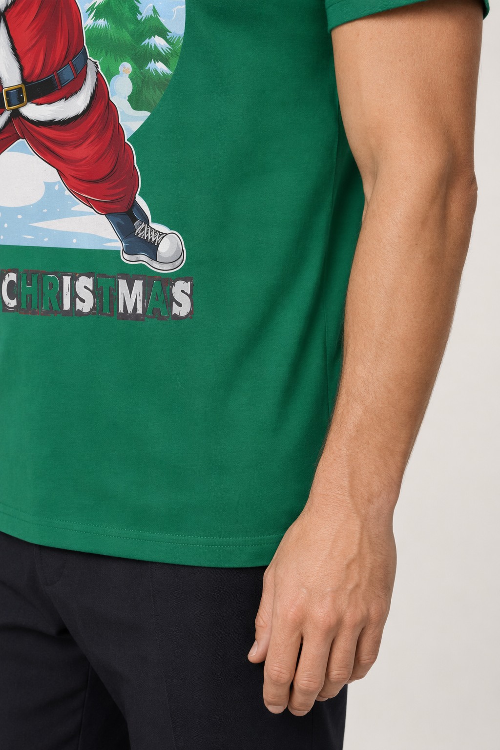 Dabbing Santa Men's Short Sleeve T-Shirt Kelly