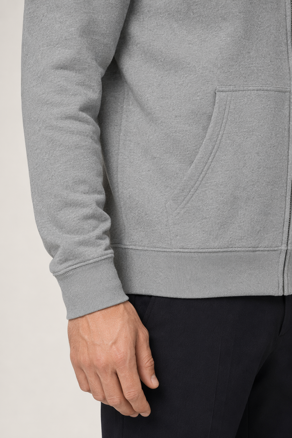 Hockey-Themed Men's Zip-Up Hooded Sweatshirt Default