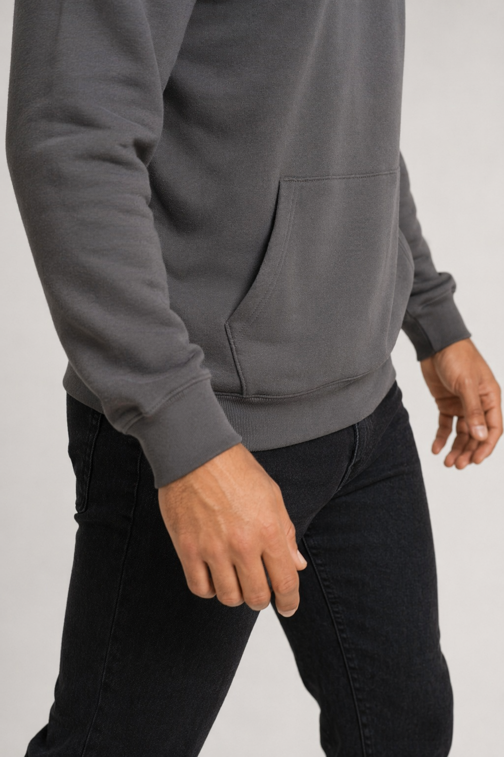ND Hooded Sweatshirt for Men's Urban Fashion Dark Heather