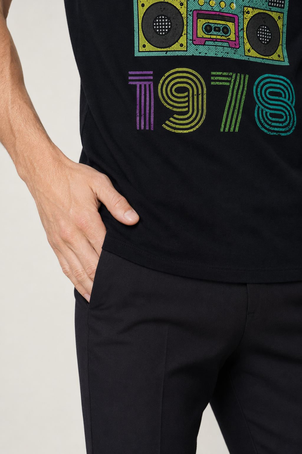 1978 Retro Style Men's T-Shirt Black
