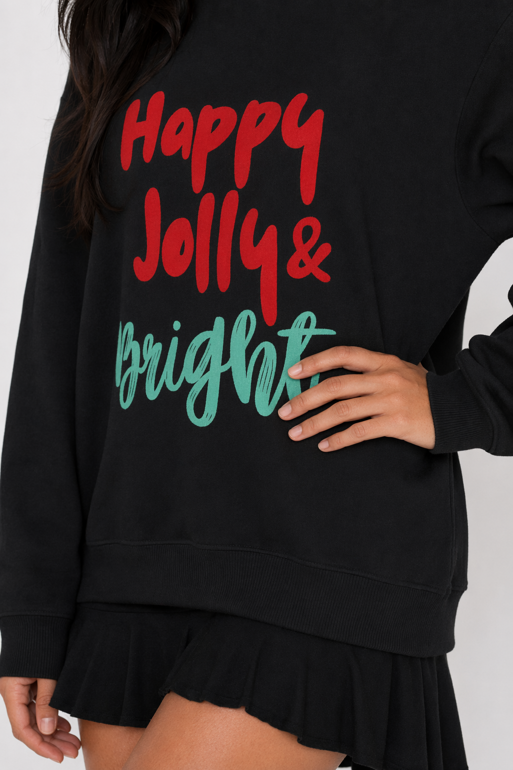Women's Joyful and Vibrant Sweatshirt Black