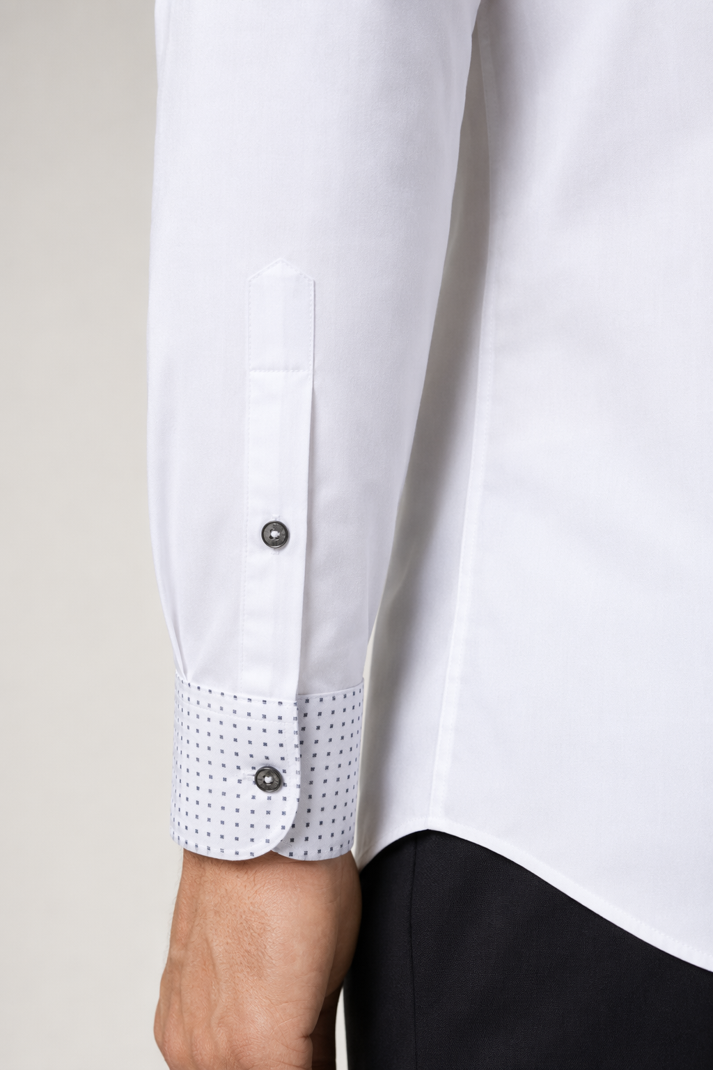 Slim Fit Button-Up Shirt for Men's Casual Wear White