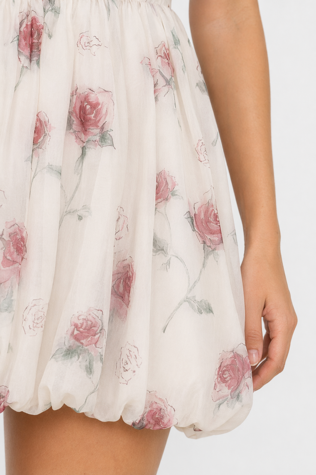 Sassy Floral Mini Dress with Zipper Default