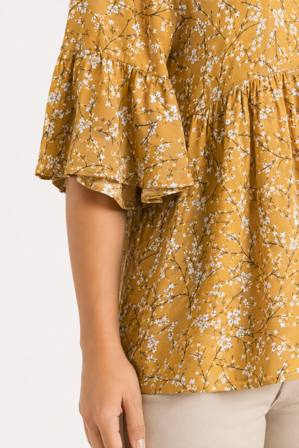 Floral Yellow Top for Women Default