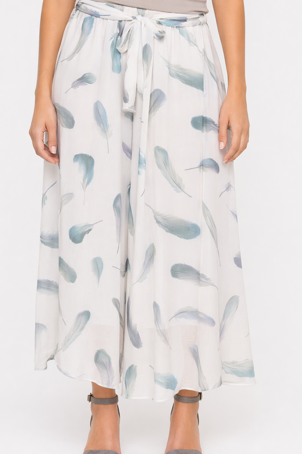 Wide-Leg White Pants for Women Default