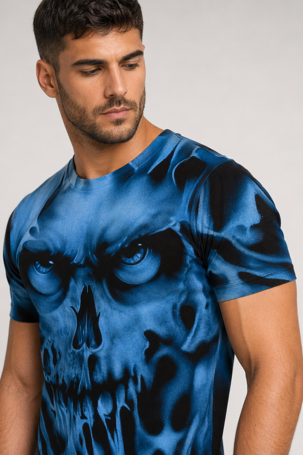 Vintage Skull Graphic Tee for Men Style 8