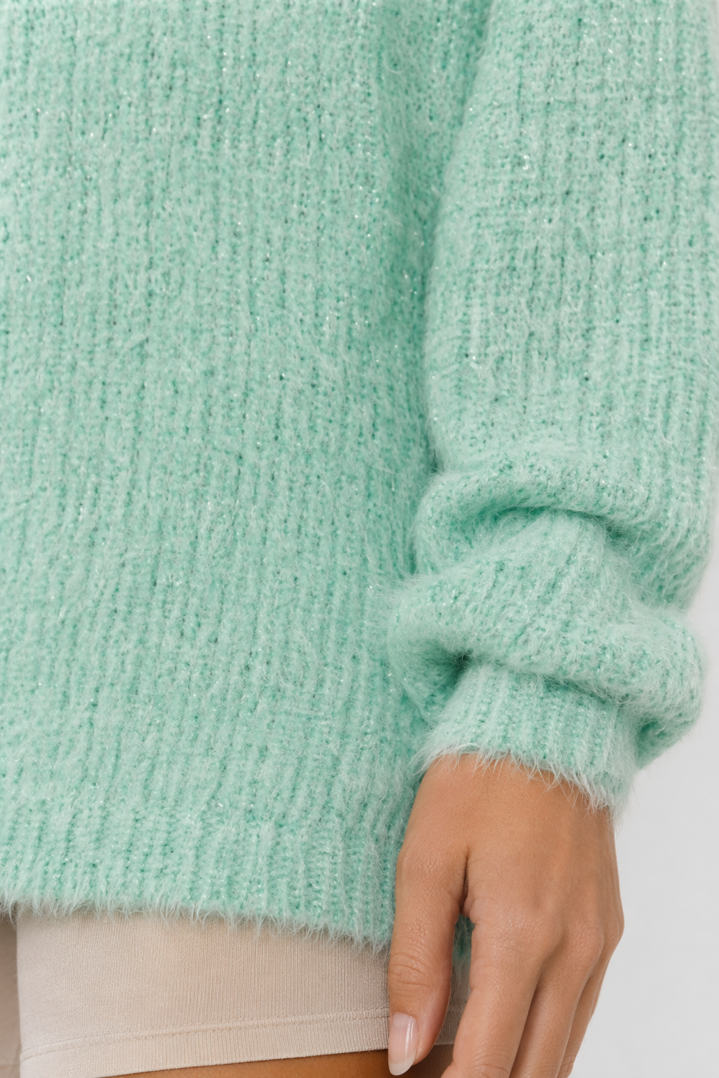 Soft Dreamy Women's Sweater Short Green