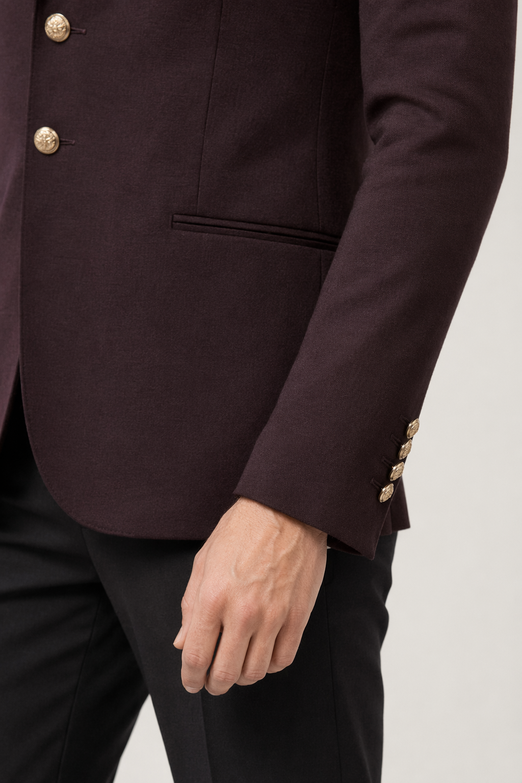 Slim Fit Blazer for Men's Fashion Wine