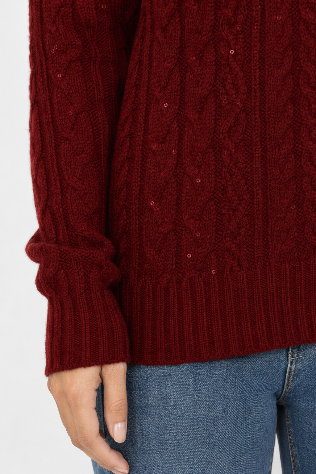 Hooded Women's Pullover Sweater Wine