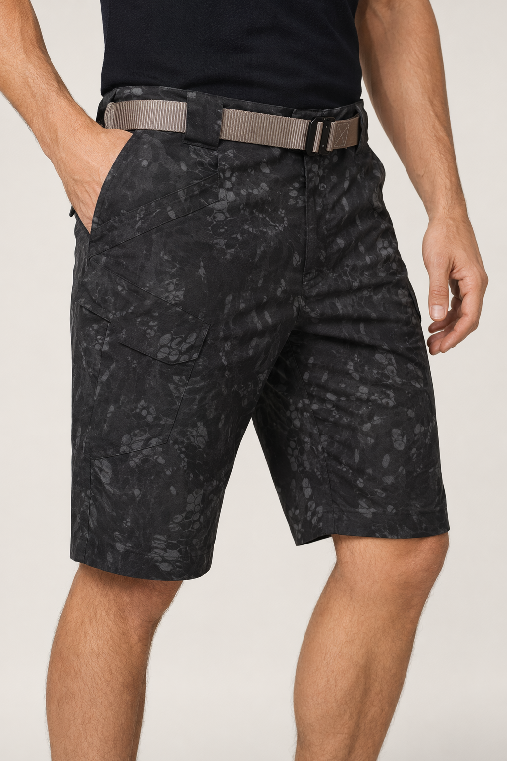 Efficient Outdoor Shorts for Men with Fast Drying Capability Python Camo