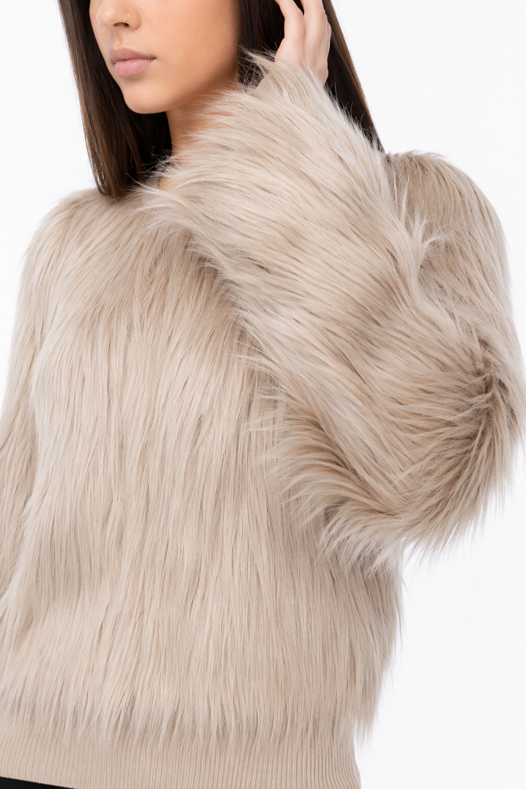 Puff Sleeve Women's Jacket Khaki