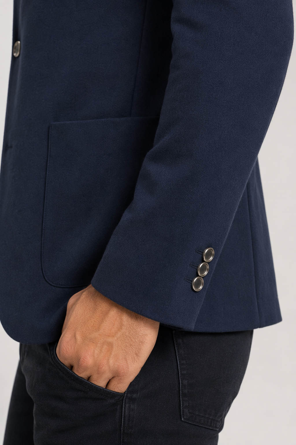 Classic Dual Button Men's Blazer Navy