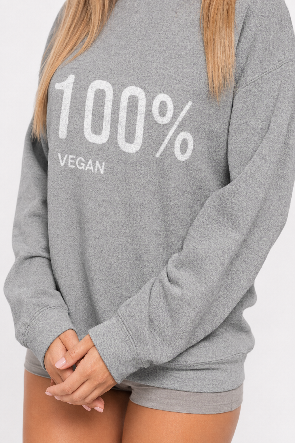 100% Cruelty-Free Women's Logo Sweatshirt Sport Grey