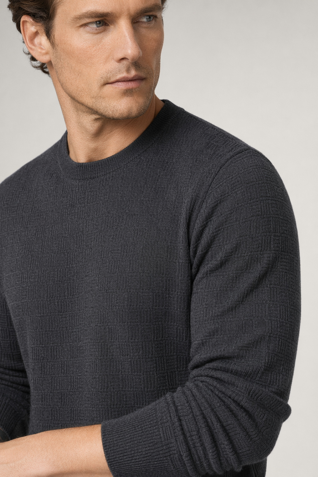 Long Sleeve Casual Men's Shirt Gray