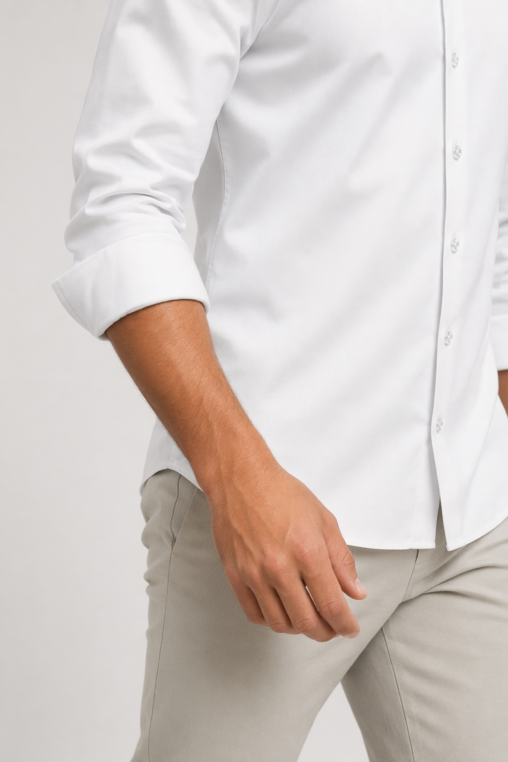 Wrinkle-Free Men's Shirt with Button Front 1
