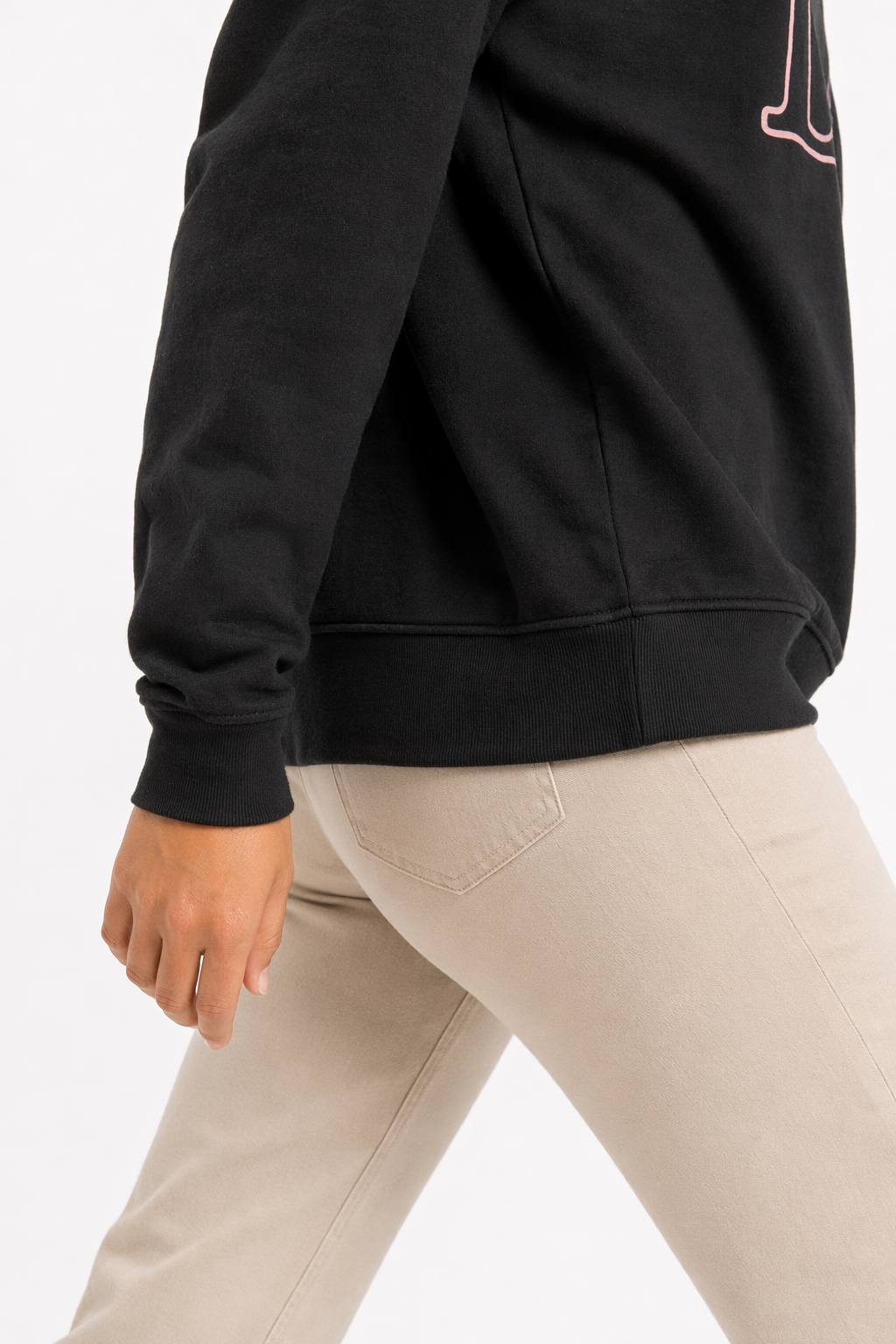 Gradient Crewneck Sweatshirt for Women Black