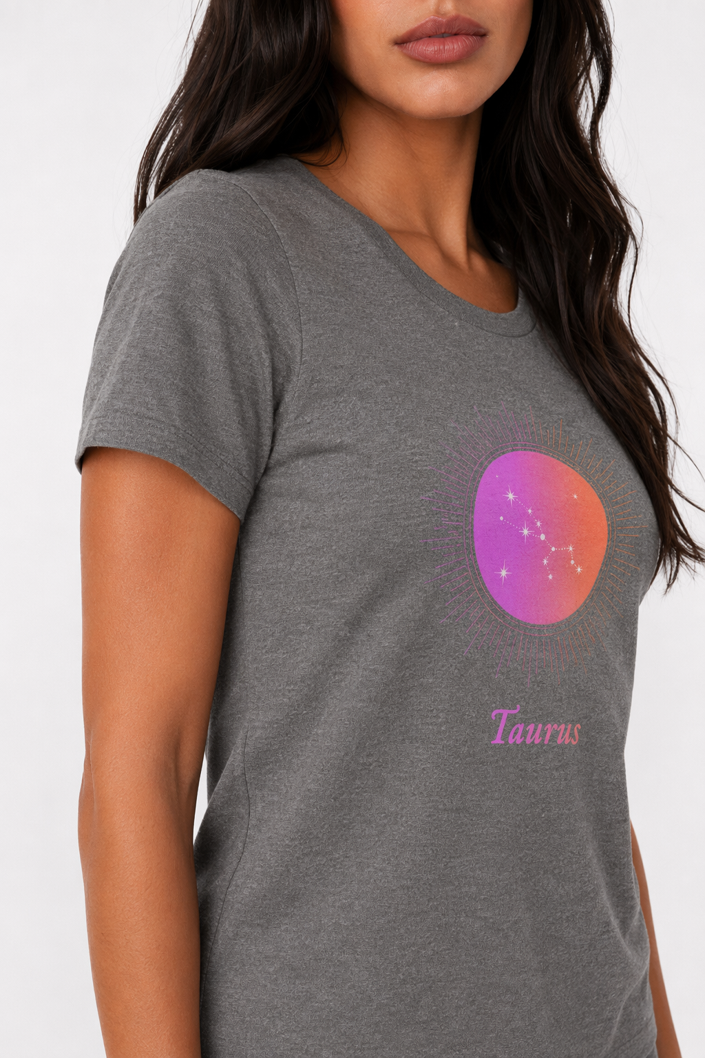 Taurus Women's Zodiac Gradient Tee Deep Heather