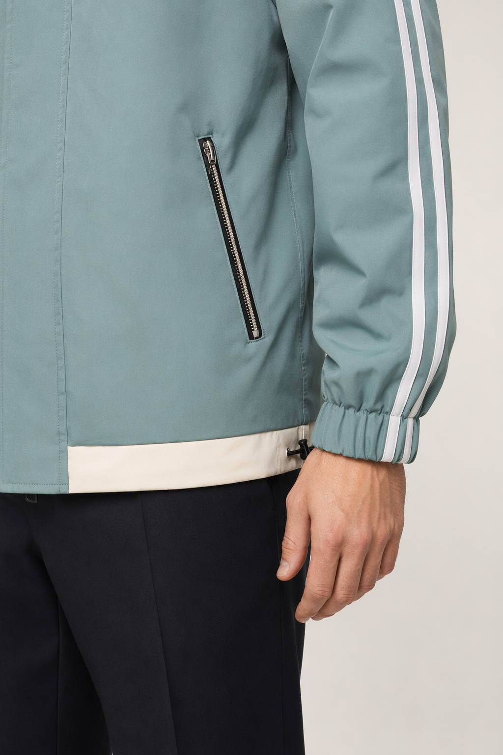 Windproof Hooded Jacket for Men Green