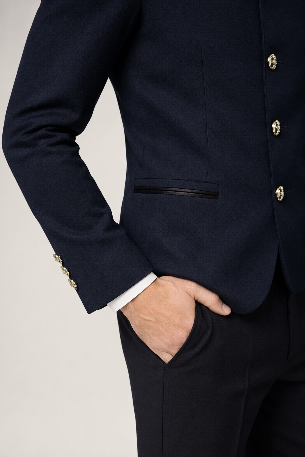 Slim Fit Blazer for Men's Fashion Navy