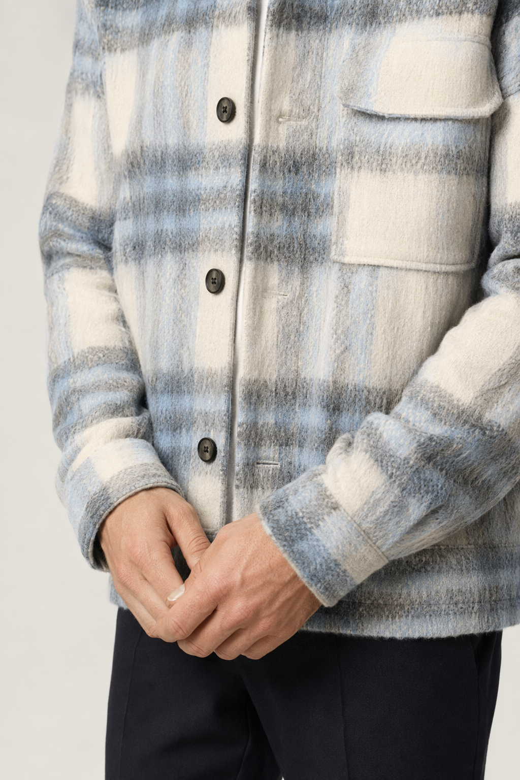 Plaid Shirt Jacket for Men: Enhancing Core Significance with a Fresh Twist Blue