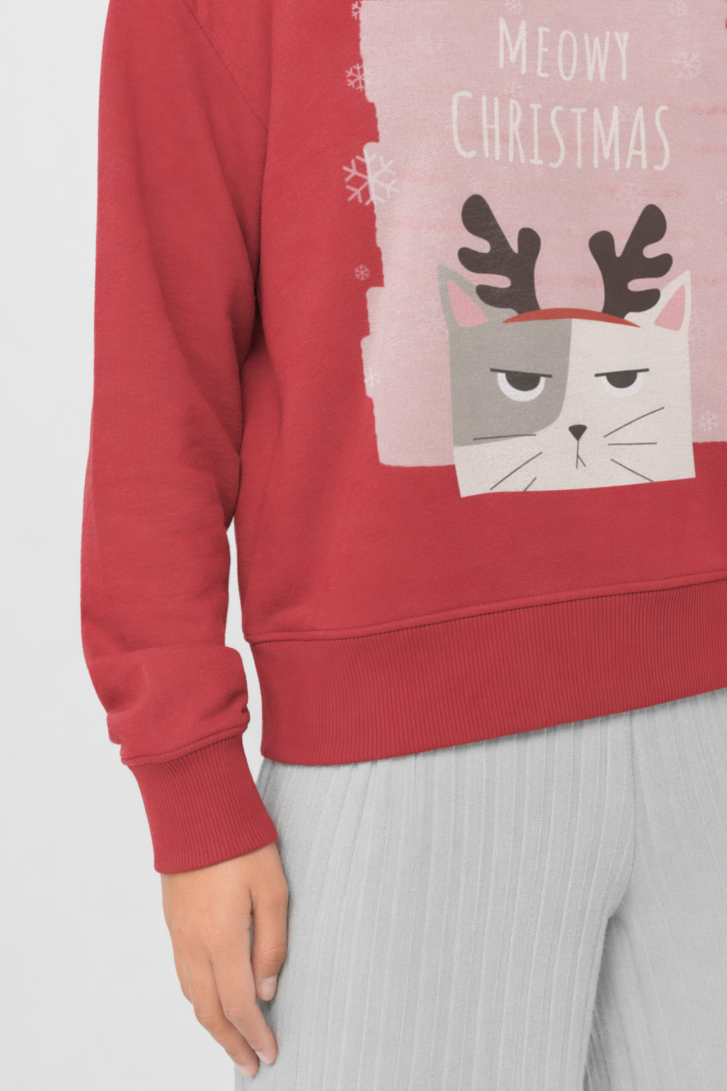 Meowy Christmas Women's Pullover Sweatshirt Default