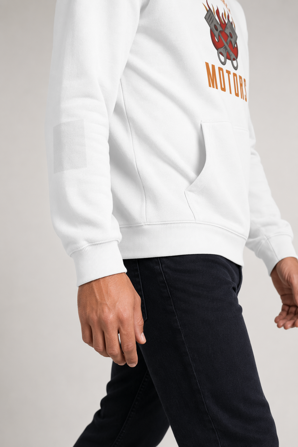 Men's Engine Hoodie Sweatshirt White
