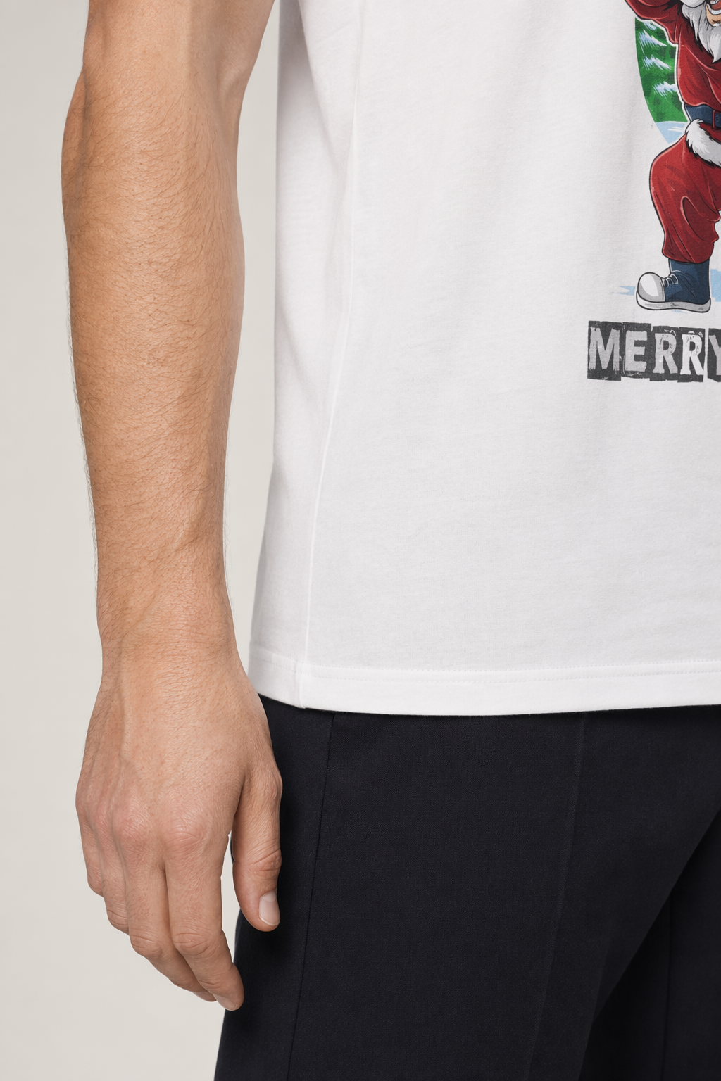 Dabbing Santa Men's Short Sleeve T-Shirt White