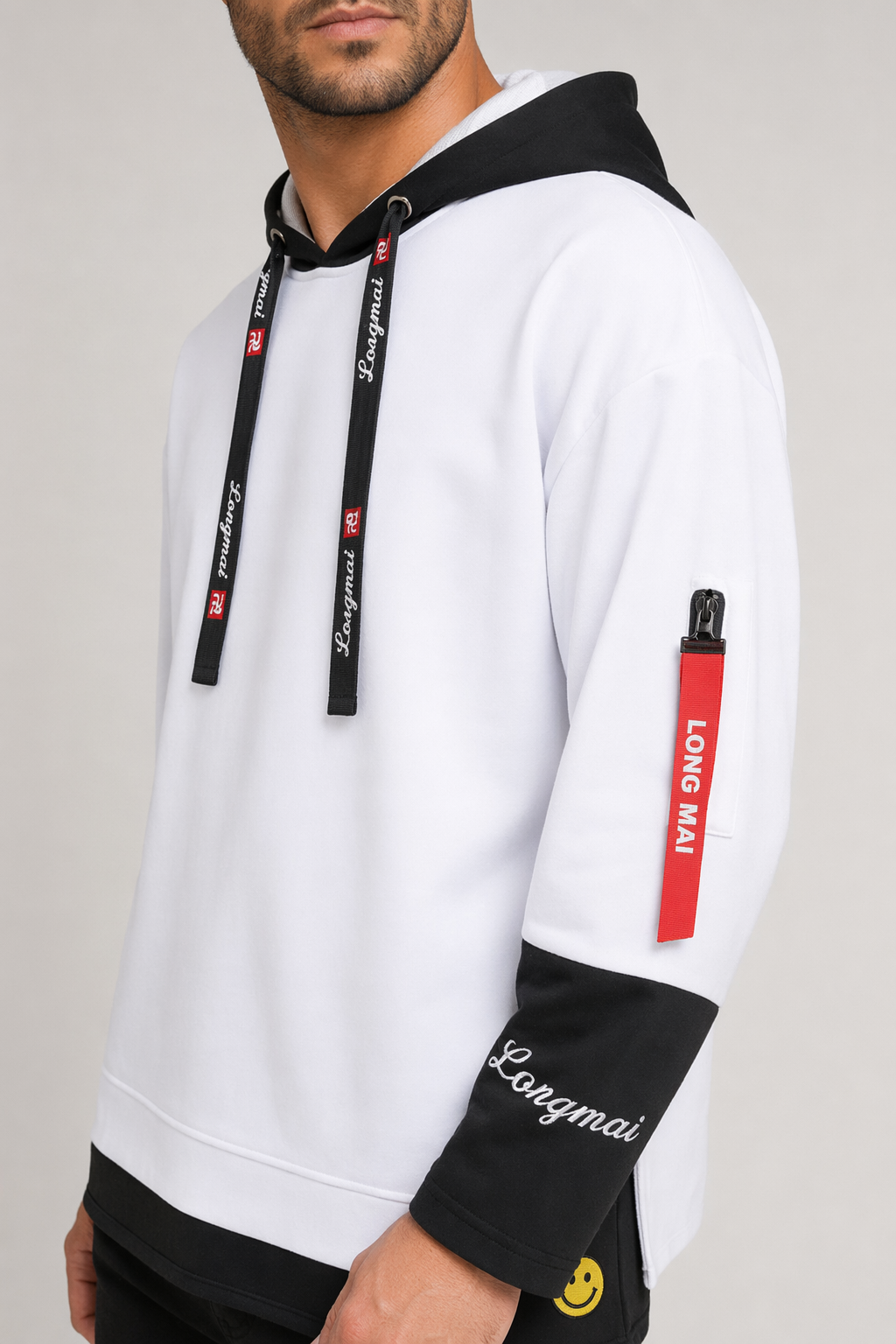 KPOP-Inspired Men's Fashion Hoodie White