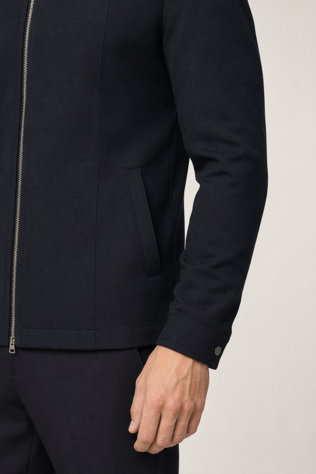 Fitted Zippered Jacket for Men Default