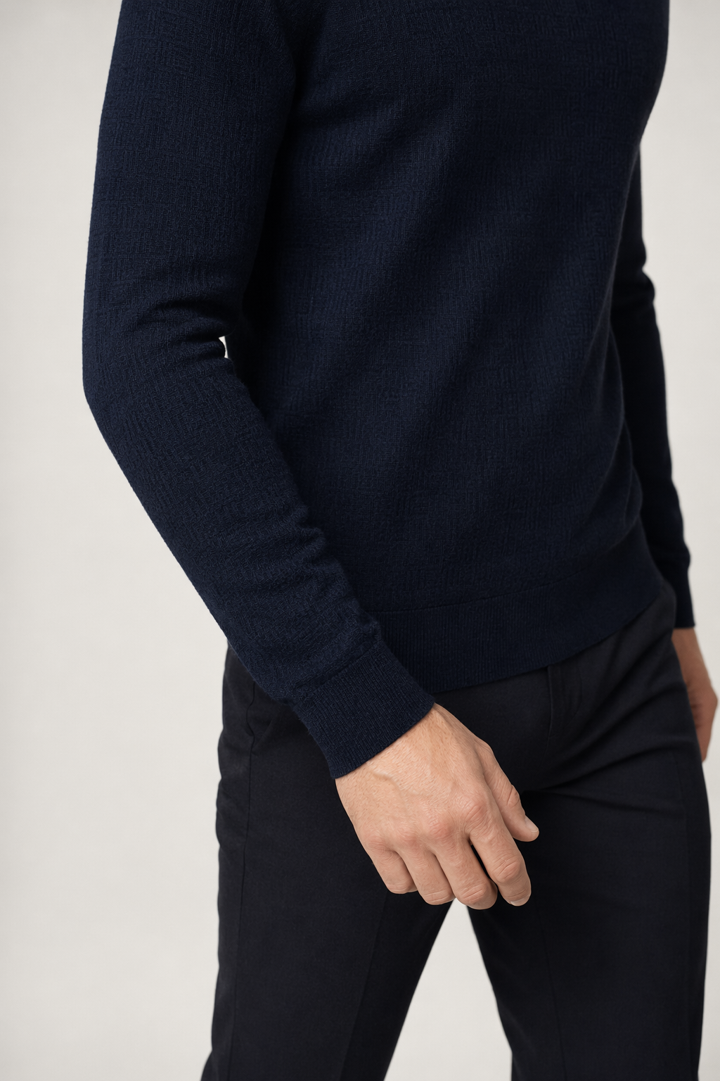 Long Sleeve Casual Men's Shirt Navy