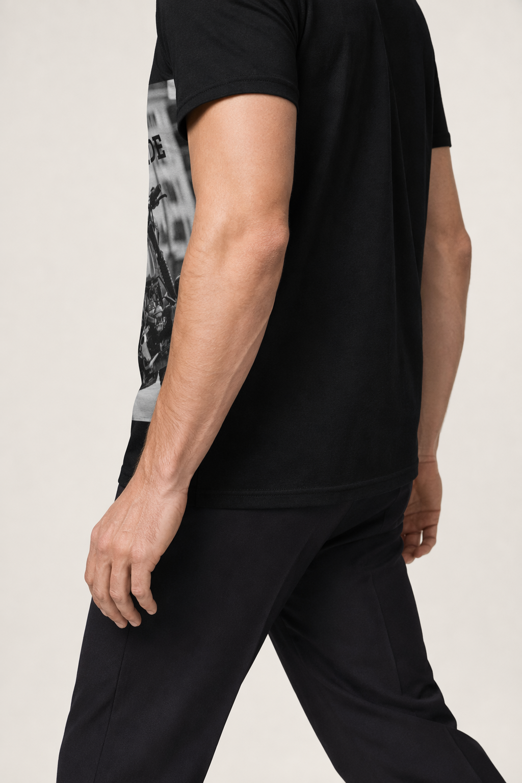Just Ride Motorcycle Heavy Cotton Tee Black