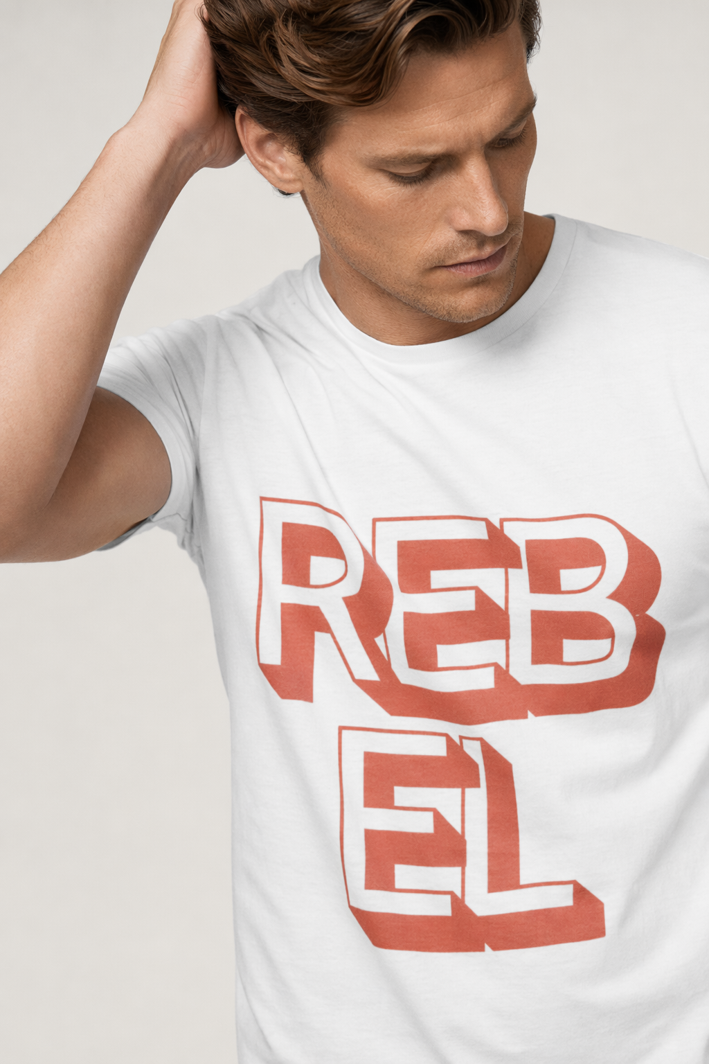 Rebel Logo Tee for Men White