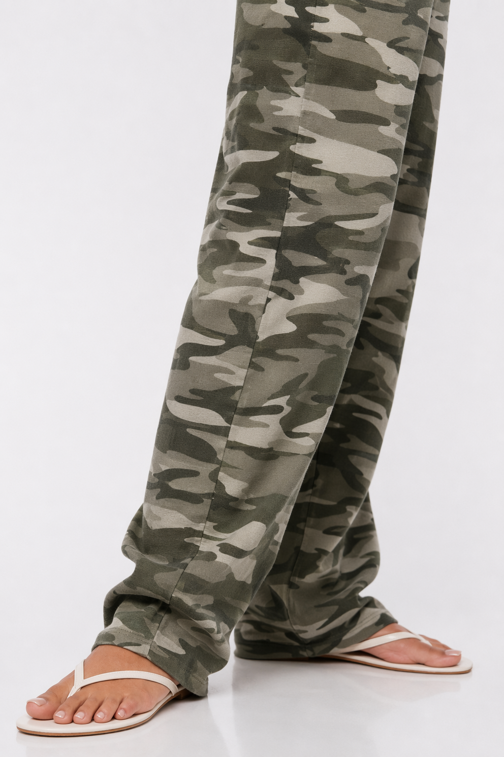 Flexible Women's Casual Trousers Camouflage