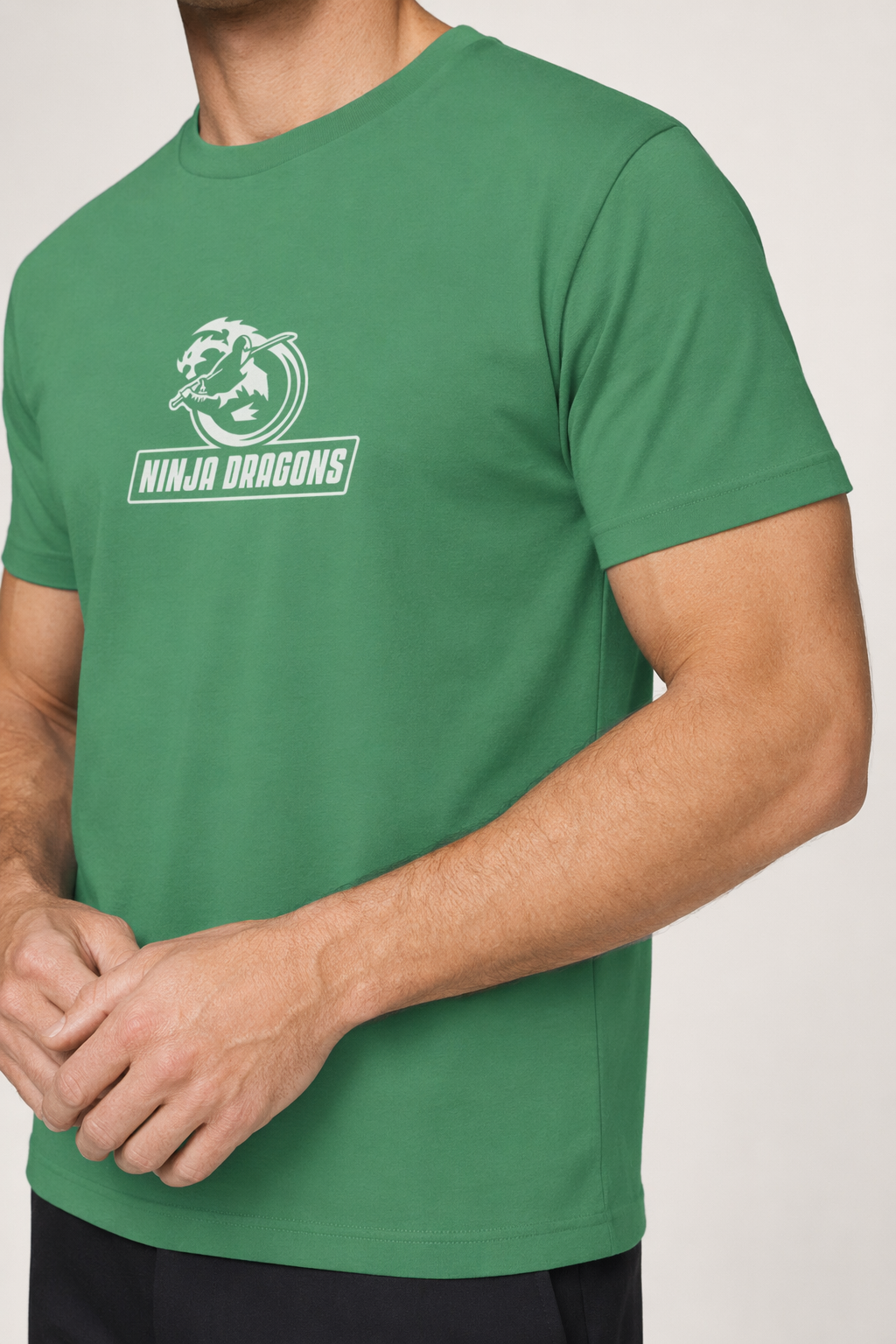 Heavy Cotton Tee - Ninja Dragon Turf Green