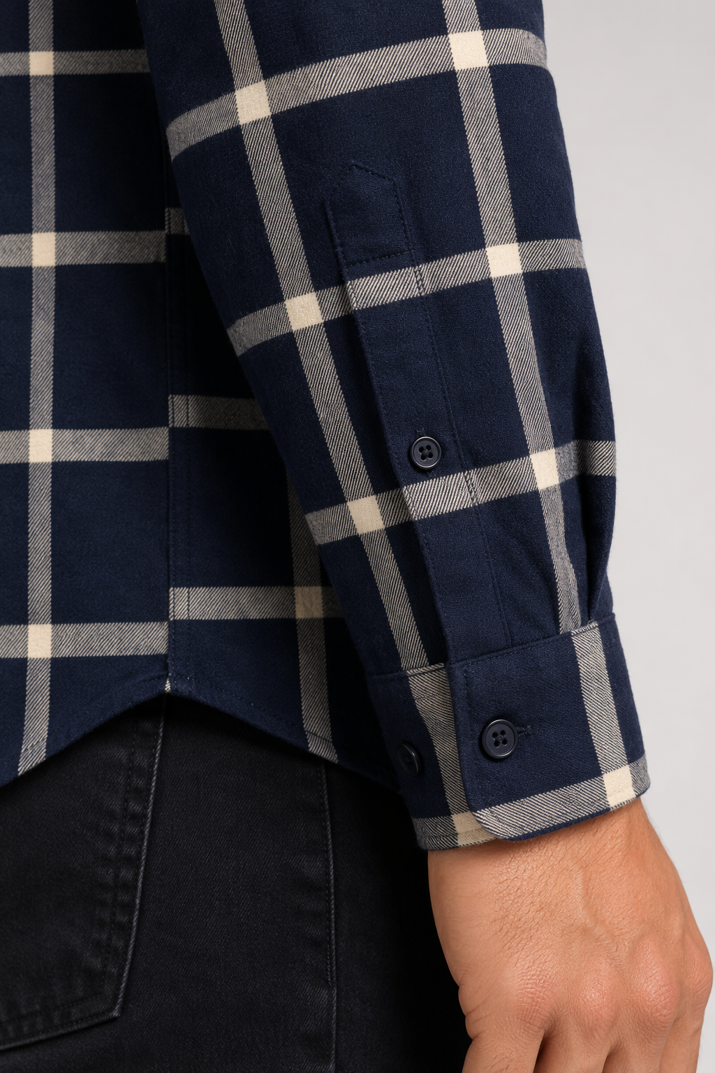 Checkered Cotton Shirt for Men with Long Sleeves Default