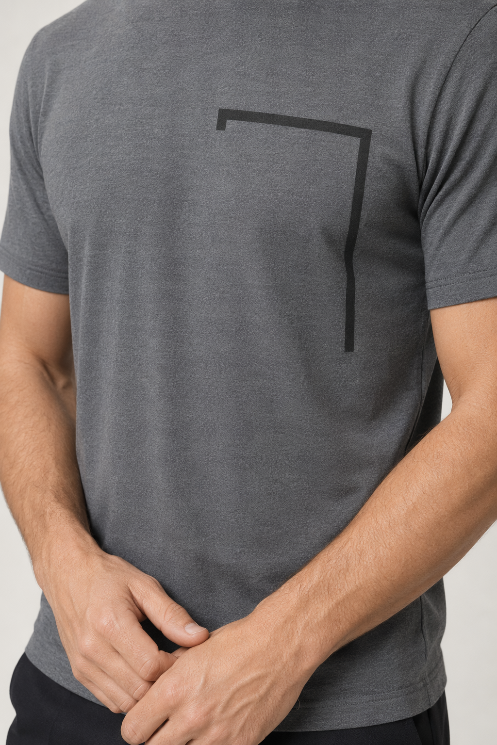 Angle Shaped Men's Tee: A Unique Twist to Your Style Deep Heather