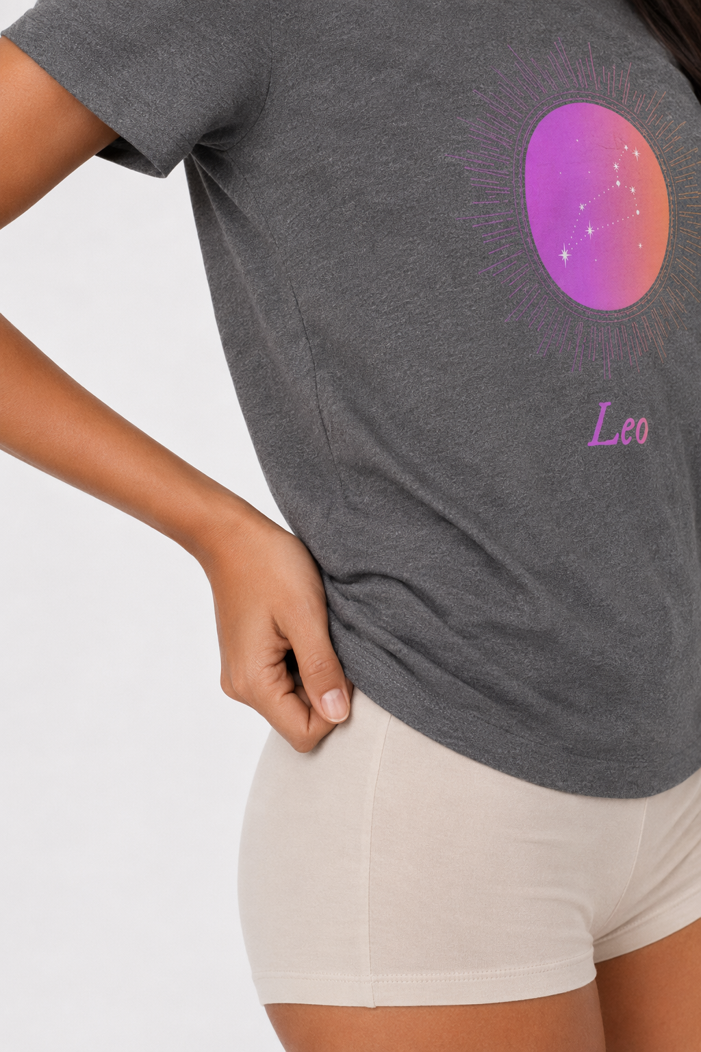 Gradient Zodiac Women's Leo T-Shirt Deep Heather