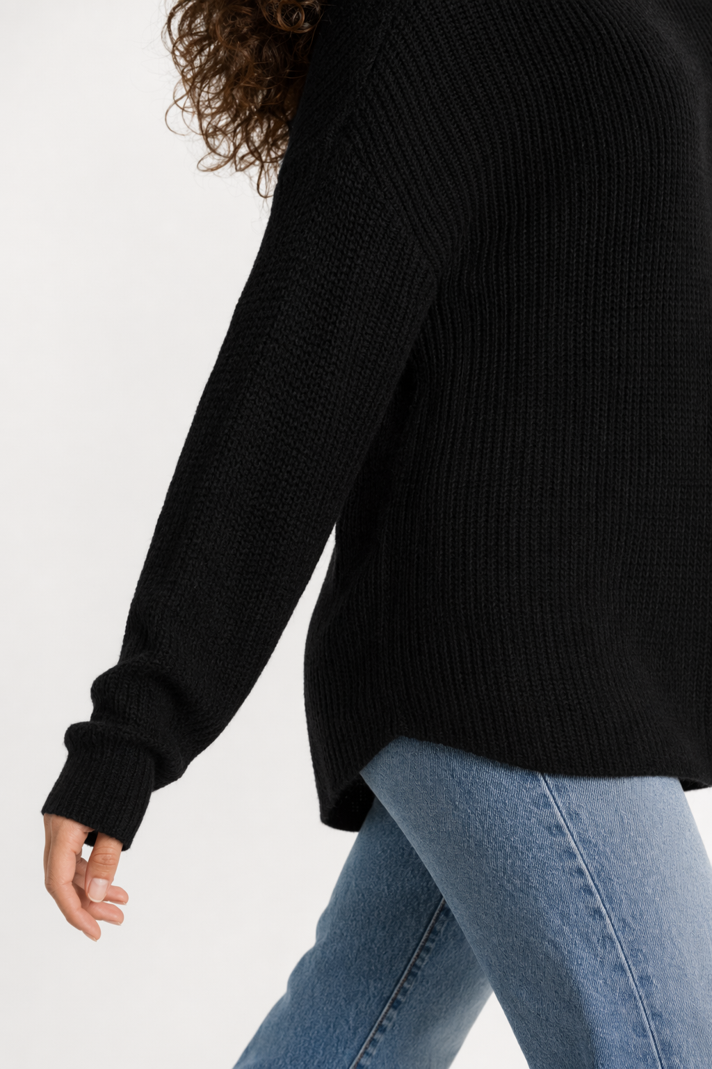 Trendy Women's Turtleneck Pullovers Black