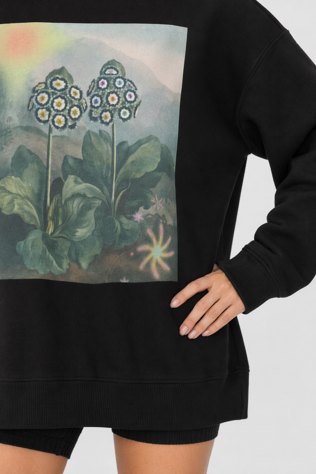 Majestic Botanical Women's Sweatshirt Black
