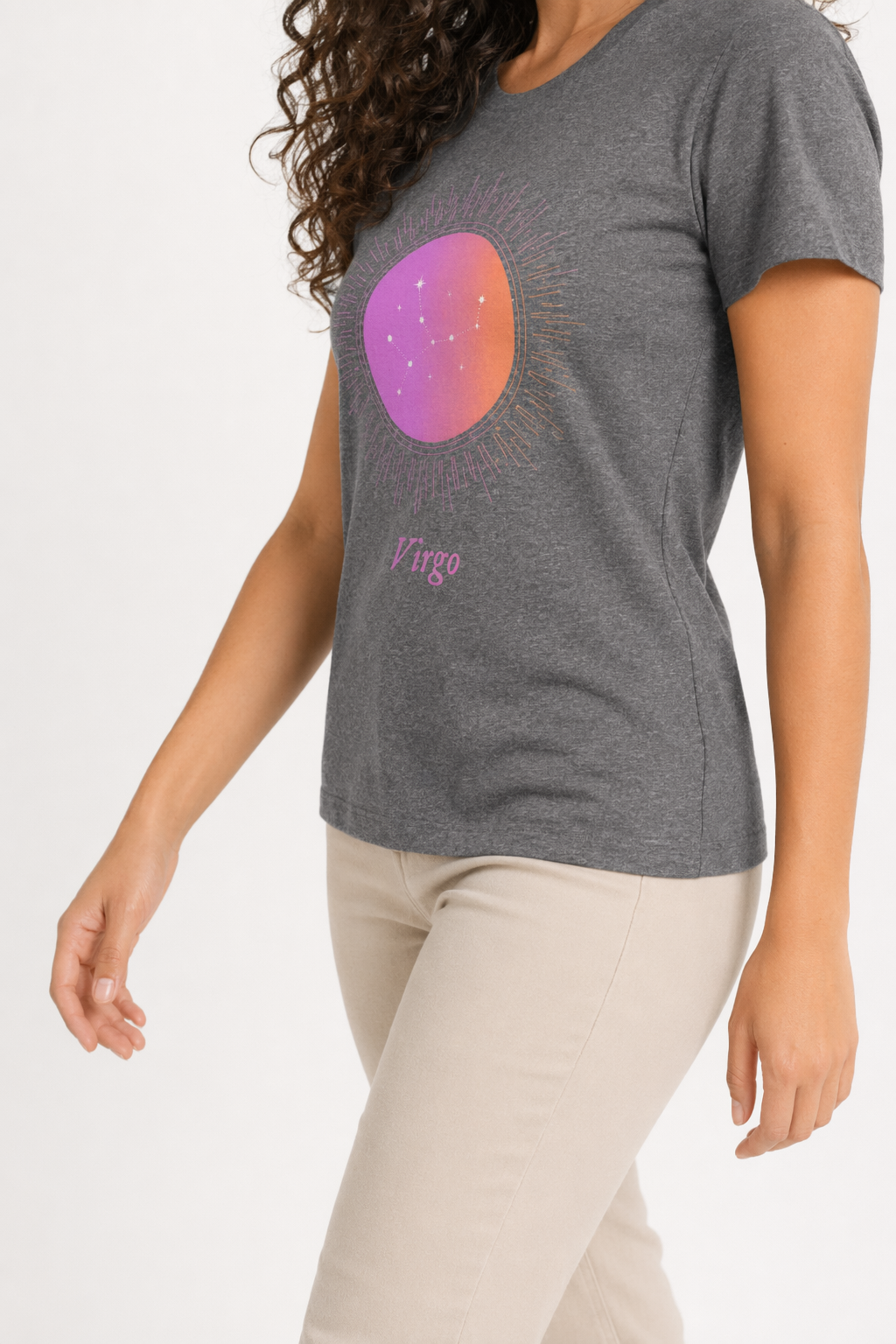 Gradient Zodiac T-Shirt for Women Deep Heather