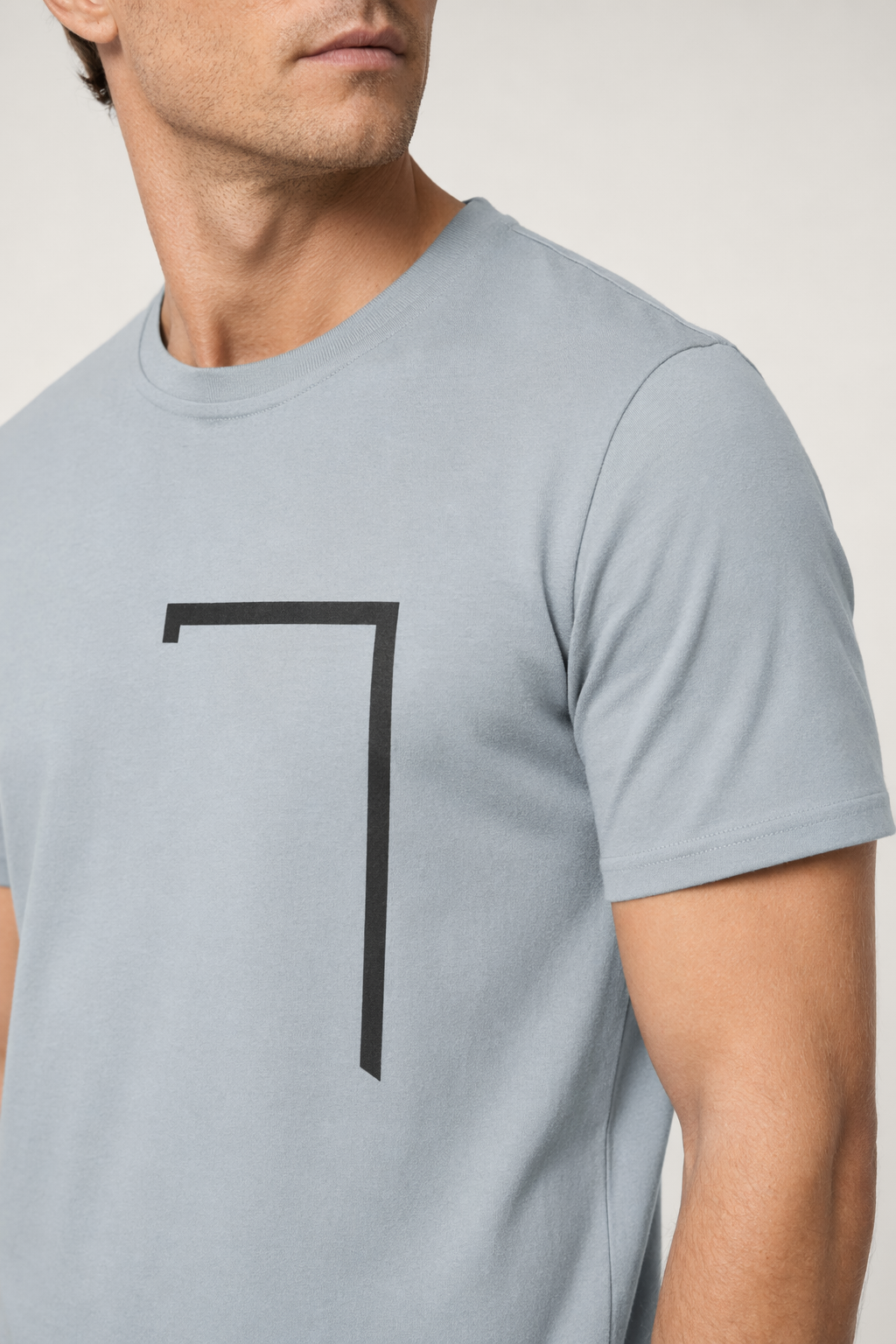 Angle Shaped Men's Tee: A Unique Twist to Your Style Light Blue