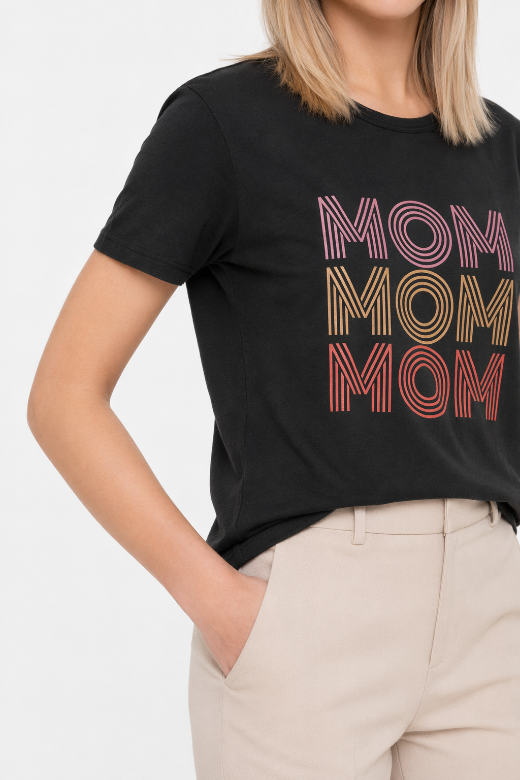Mom Logo Women's Tee Black