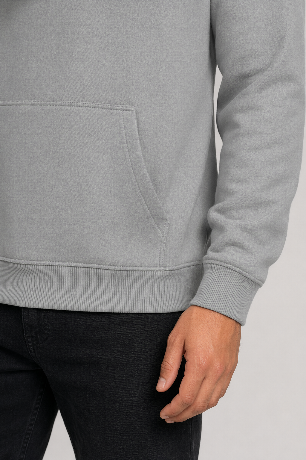 Double Strip Men's Hoodie Sport Grey
