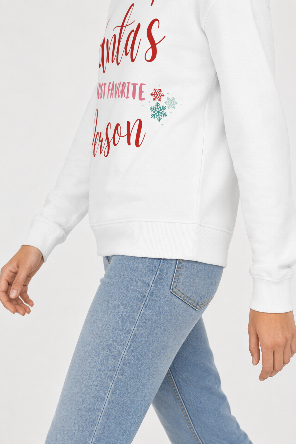 Women's Sweatshirt - Santa's Beloved Companion White