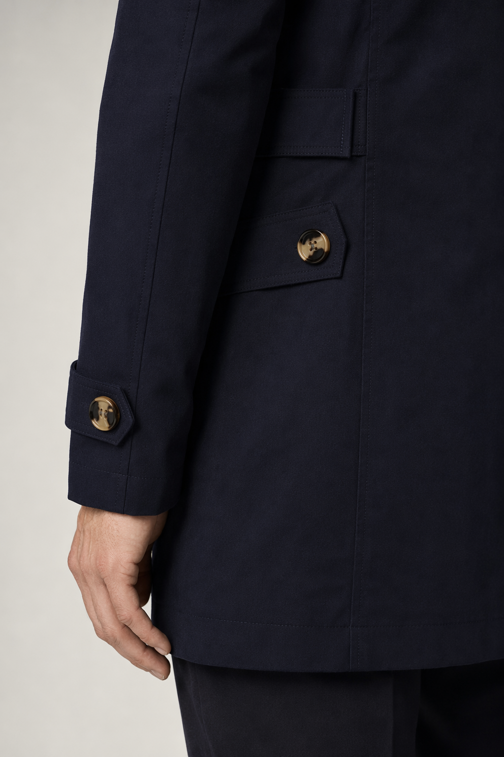 Mid-Length Trench Coat for Men: Enhancing Style and Versatility Navy