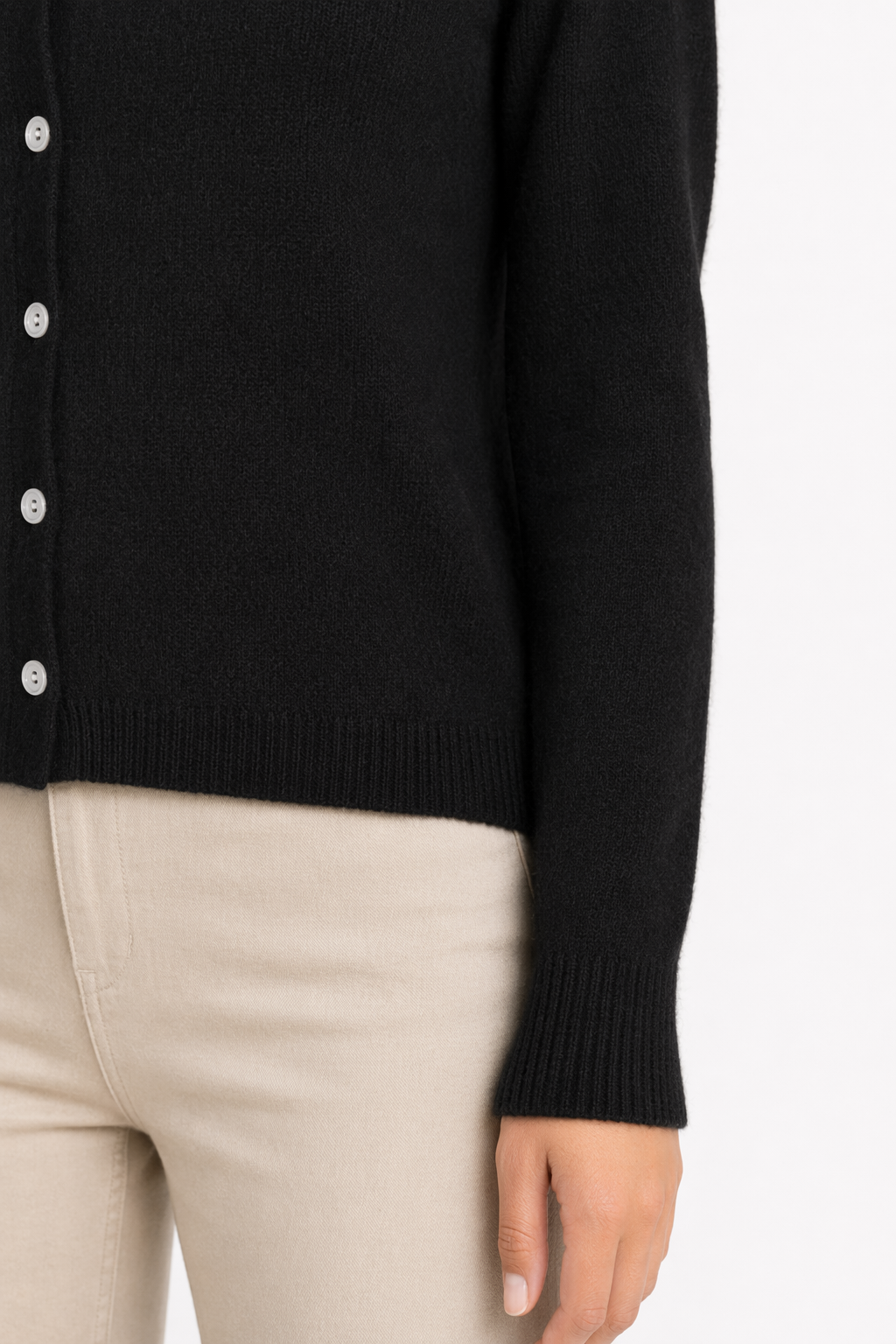 Slim Fit Cardigan for Women - Korean Inspired Design Black