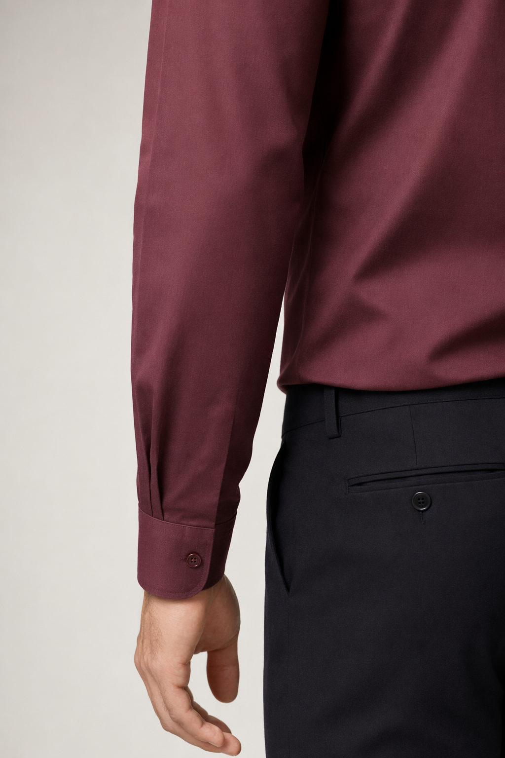 Slim Fit Button-Up Shirt for Men - Stylish and Modern Design Wine